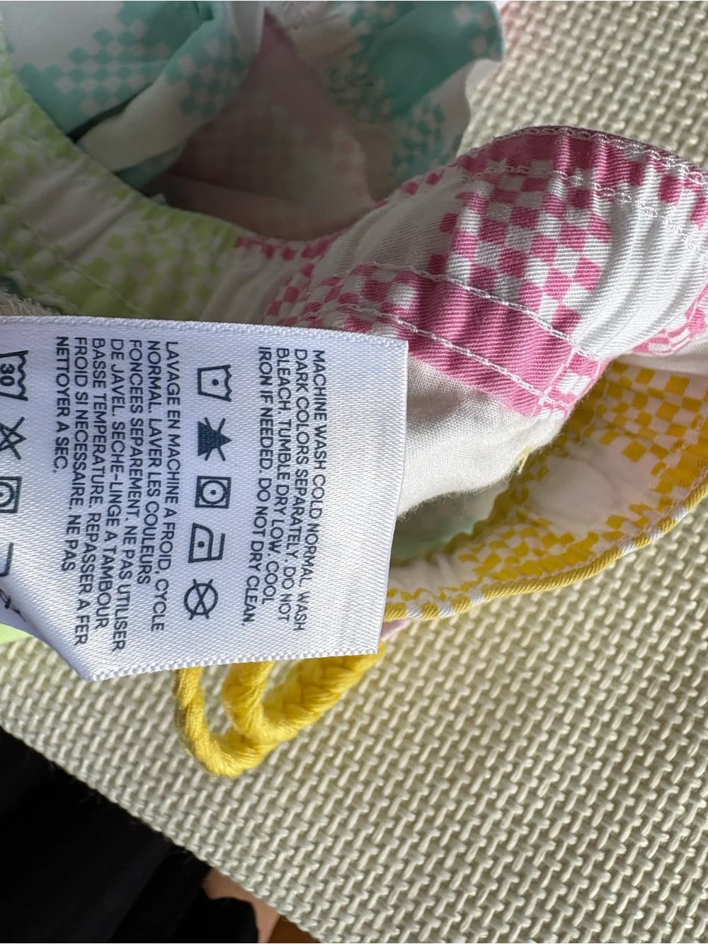 Lands End Girls Shorts XL 14/16 Gingham Rainbow Ruffle Cotton Colorful Preppy
